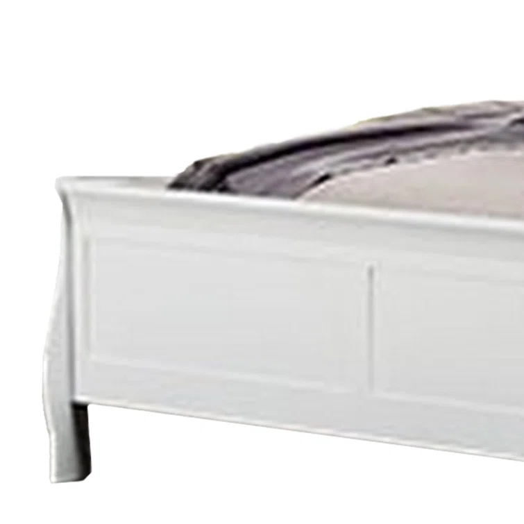 Ryla Bed, Sleigh Panel Headboard, Classic Solid Wood