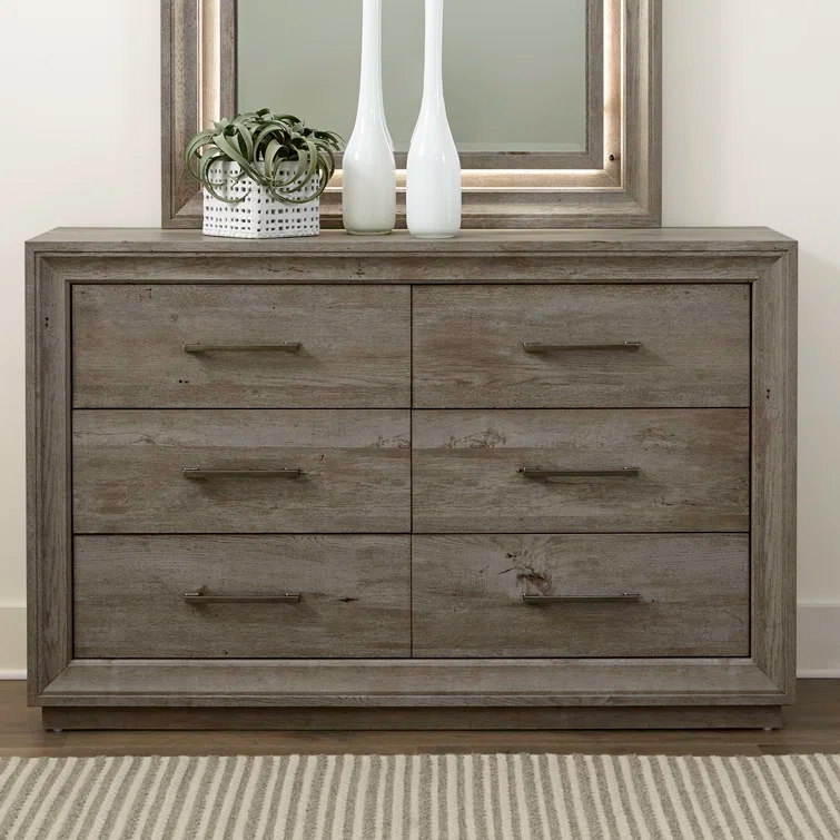 Kemondre Panel Bed, Dresser & Mirror Set