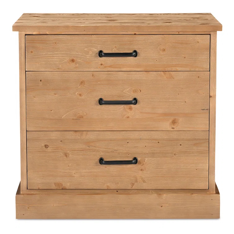Ianna 3 Drawer Nighstand Honey Pine