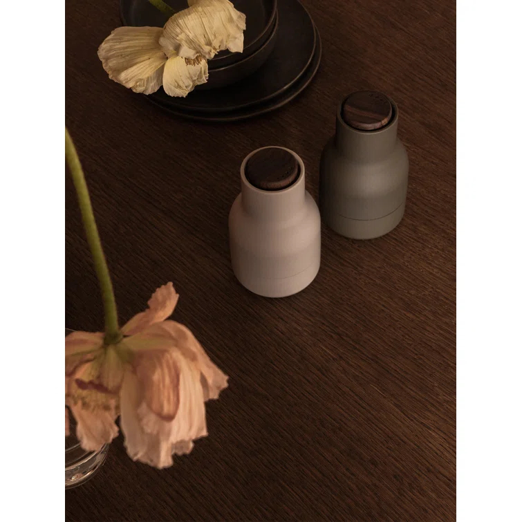 Small Ash and Carbon Beech Bottle Grinders Set