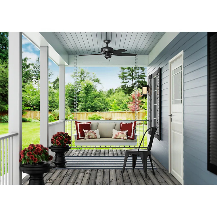 52" Newsome 5 - Blade Outdoor Standard Ceiling Fan with Pull Chain