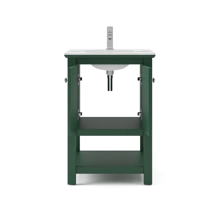 Manchester 24" Freestanding Single Sink Bathroom Vanity with Integrated Sink (Faucet Not Included)