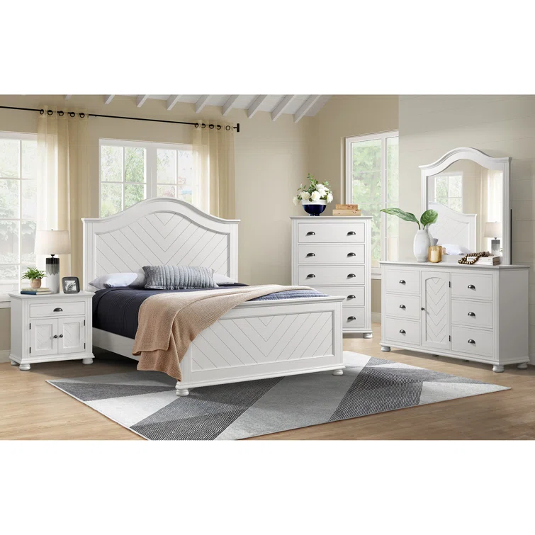 Picket House Furnishings Conaughey Panel 3PC Bedroom Set In White