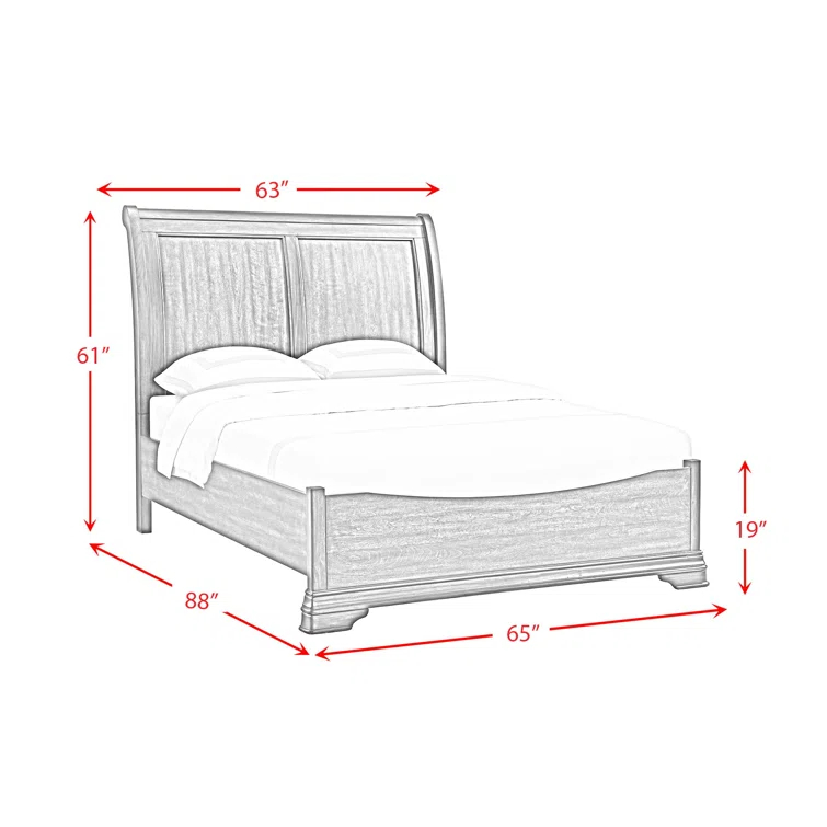 Picket House Furnishings Stark 5PC Bedroom Set In Cherry