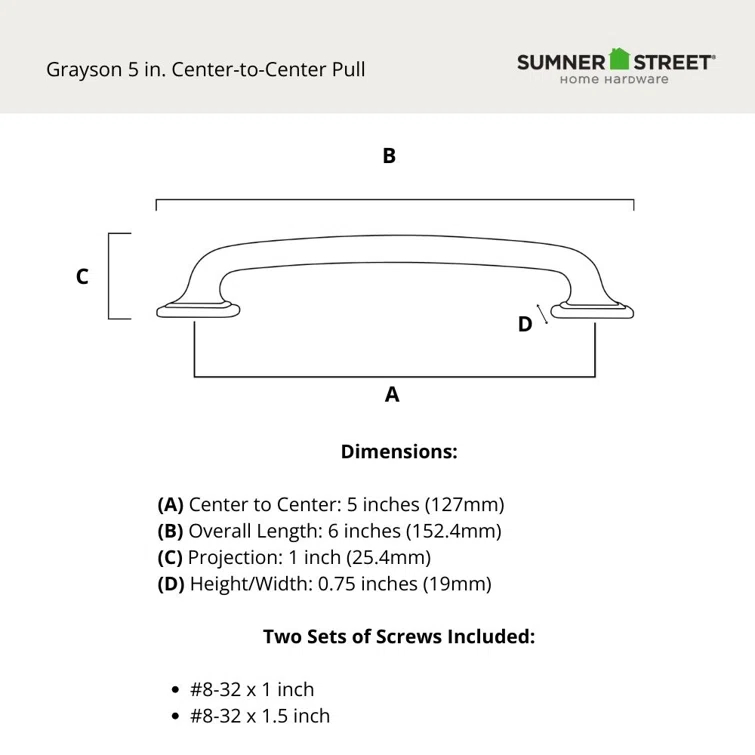 Grayson 5" Center Arch Pull Multipack