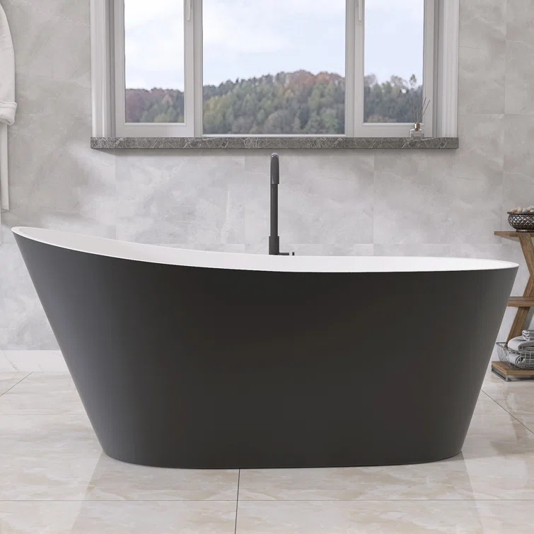 Bathtubs 67'' x 29.5'' Freestanding Soaking Acrylic Bathtub