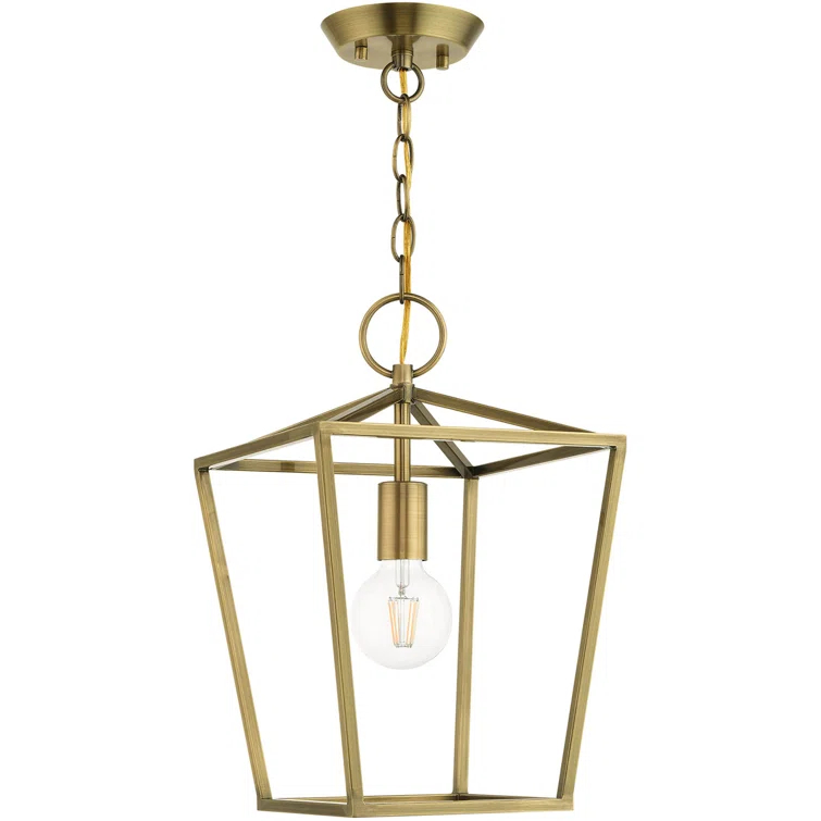 10 Sq. inch 1 Light Convertible Lantern Pendant Lighting Fixture