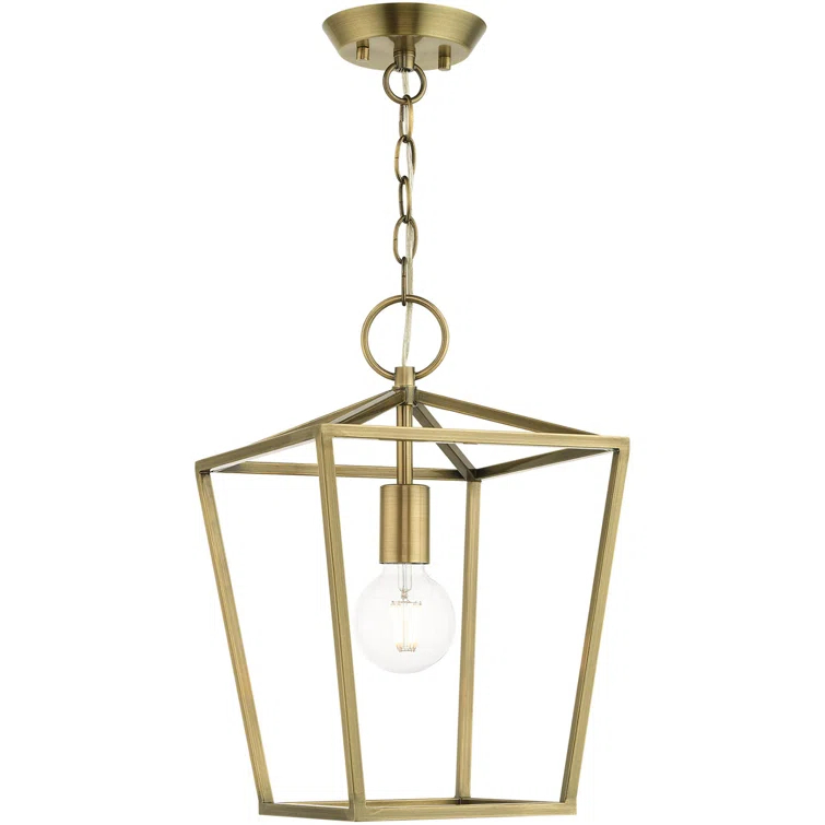 10 Sq. inch 1 Light Convertible Lantern Pendant Lighting Fixture
