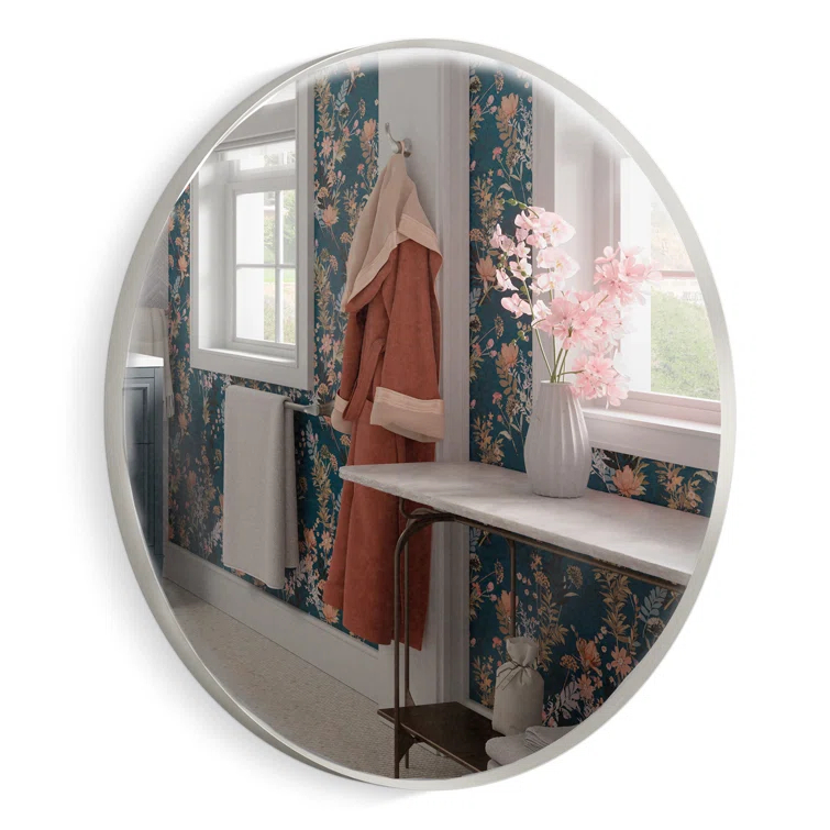 Essential Round Wall Mirror, Bathroom/Vanity Mirror with Frame