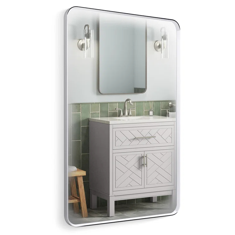 KOHLER Essential Rectangular Wall Mirror, Bathroom / Vanity Mirror with Frame