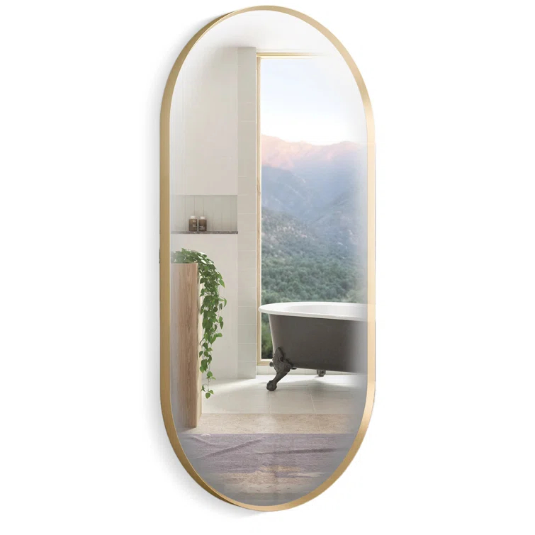 Essential Capsule Wall Mirror, Bathroom/Vanity Mirror with Frame