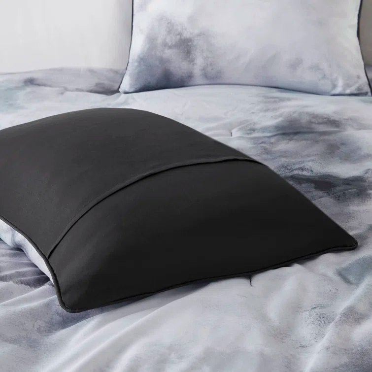Cassiopeia Watercolor Tie Dye Printed Comforter Set with Throw Pillow