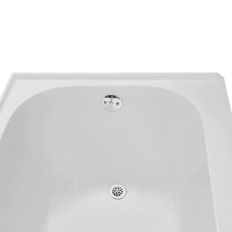 Streamline 60 in. x 30 in. Acrylic Right-Hand Drain Alcove Bathtub in Glossy White With External Drain