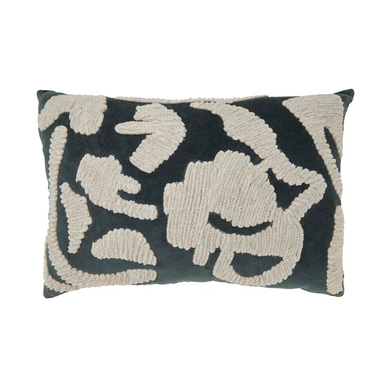 Saro Luxe Embroidered Throw Pillow Cover