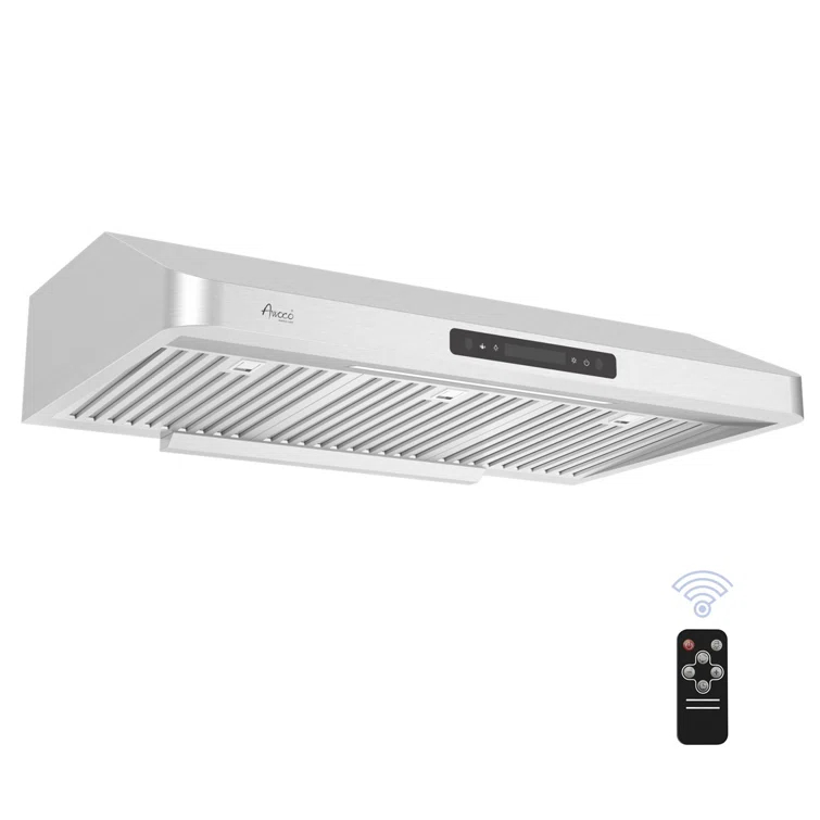 Awoco 36" Stainless Steel 900 CFM Ducted (Vented) Under Cabinet Range Hood with Baffle Filter