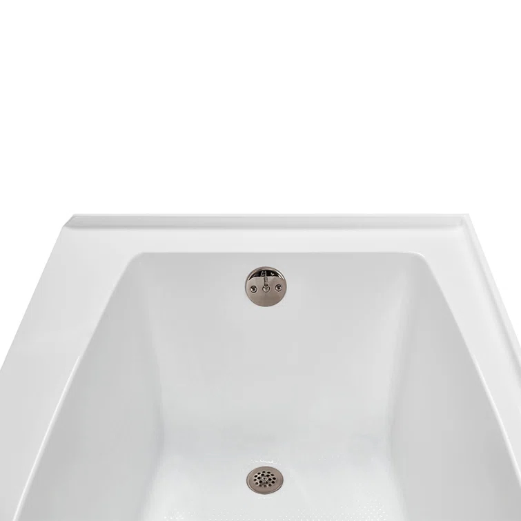 Streamline 60 in. x 30 in. Acrylic Left-Hand Drain Alcove Bathtub in Glossy White With External Drain