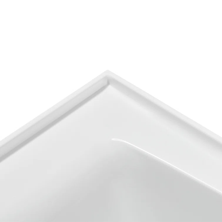 Streamline 60 in. x 30 in. Acrylic Right-Hand Drain Alcove Bathtub in Glossy White With External Drain