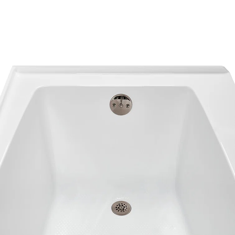 Streamline 60 in. x 30 in. Acrylic Right-Hand Drain Alcove Bathtub in Glossy White With External Drain