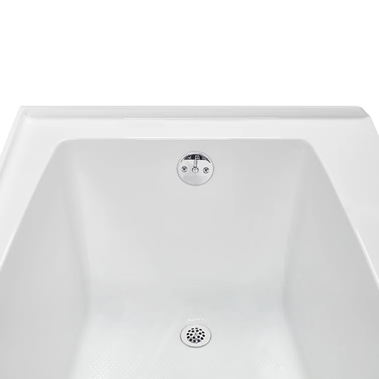 Streamline 60 in. x 30 in. Acrylic Right-Hand Drain Alcove Bathtub in Glossy White With External Drain