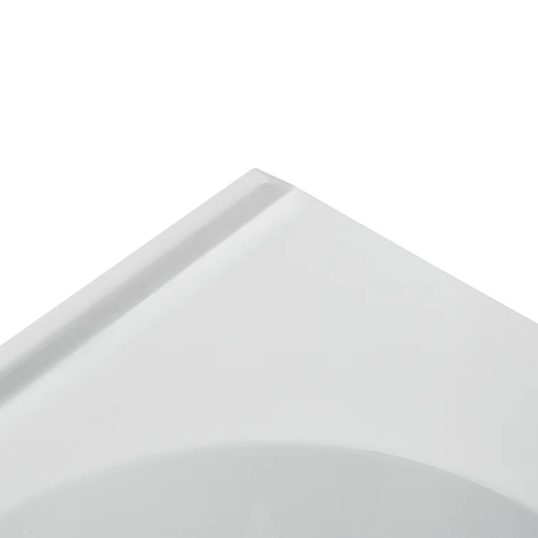 Streamline 60 in. x 30 in. Acrylic Left-Hand Drain Alcove Bathtub in Glossy White With External Drain