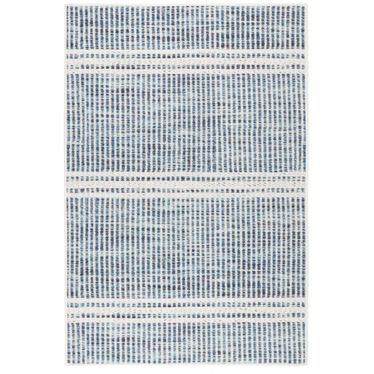 Malta Blue Machine Washable Rug