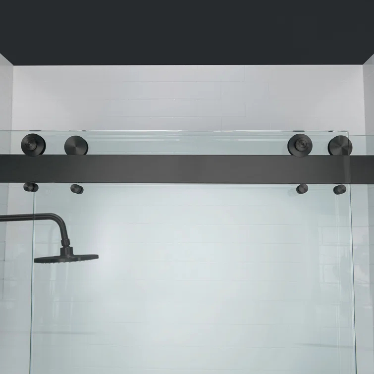 56-60" W x 76" H Double Sliding Frameless Shower Door with 3/8 in. Clear Glass