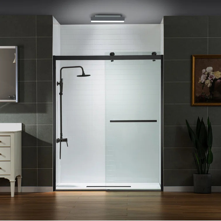 56-60" W x 76" H Double Sliding Frameless Shower Door with 3/8 in. Clear Glass