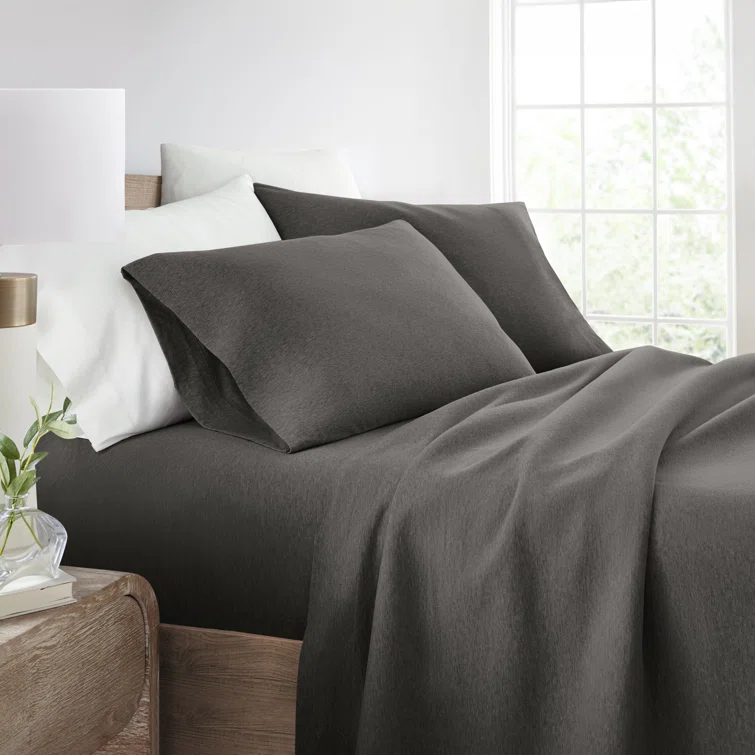 4 Piece 100% Cotton Jersey Knit Sheet Sets