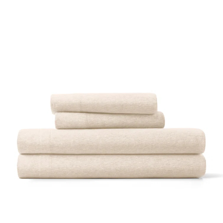 4 Piece 100% Cotton Jersey Knit Sheet Sets