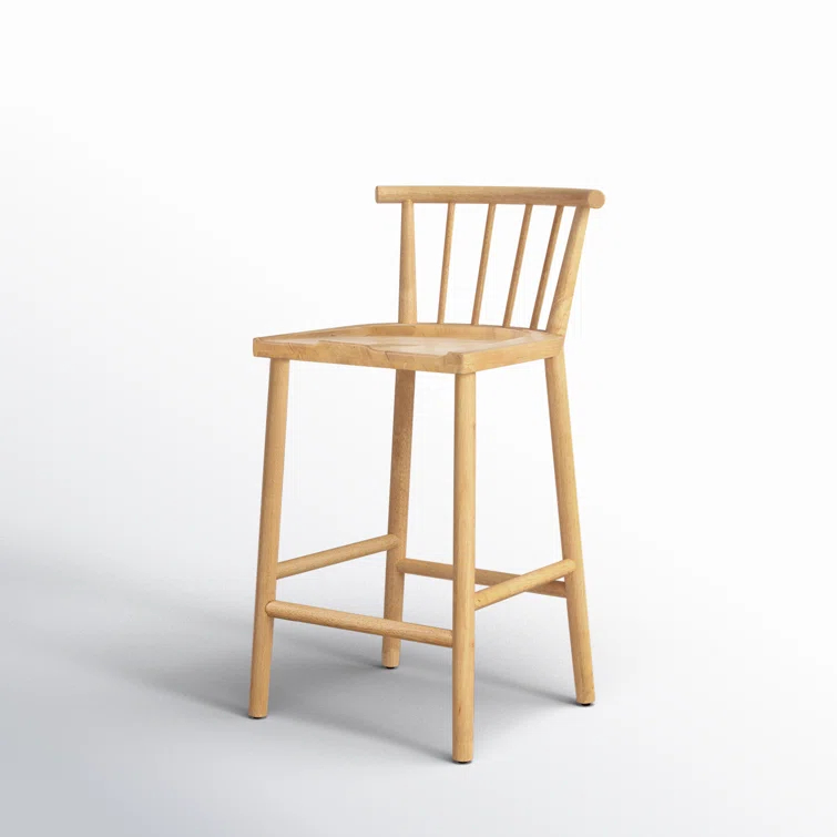 Belfast Smoked White Natural Parawood 41'' Bar Stool