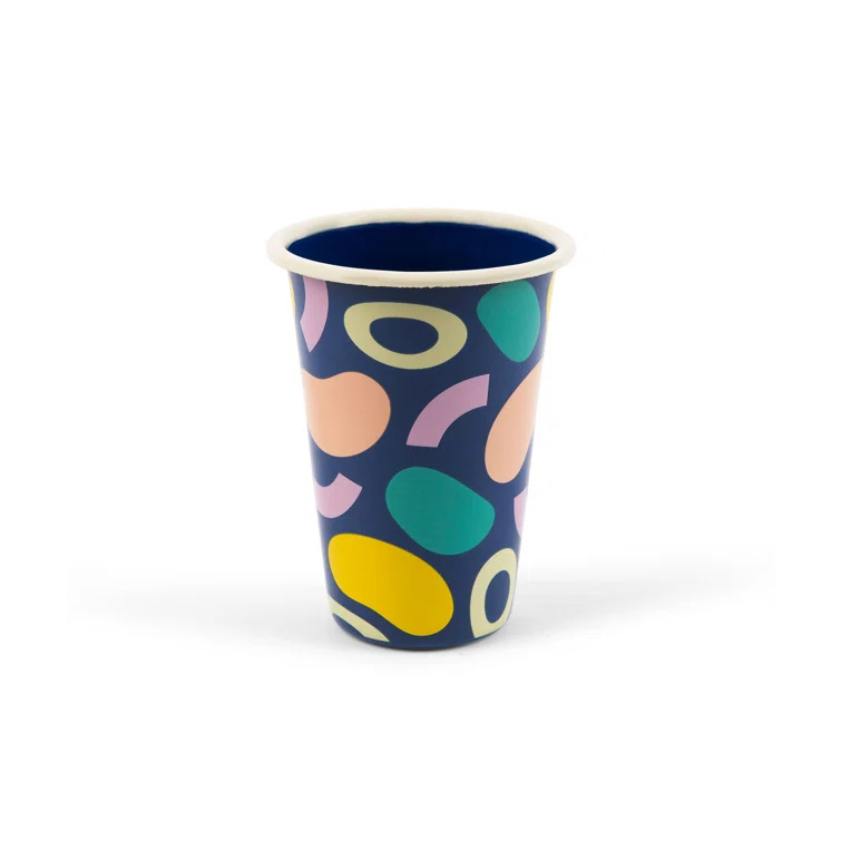 Crow Canyon Enamelware Poketo x CCH Outlines and Boulders 14 oz Tumbler