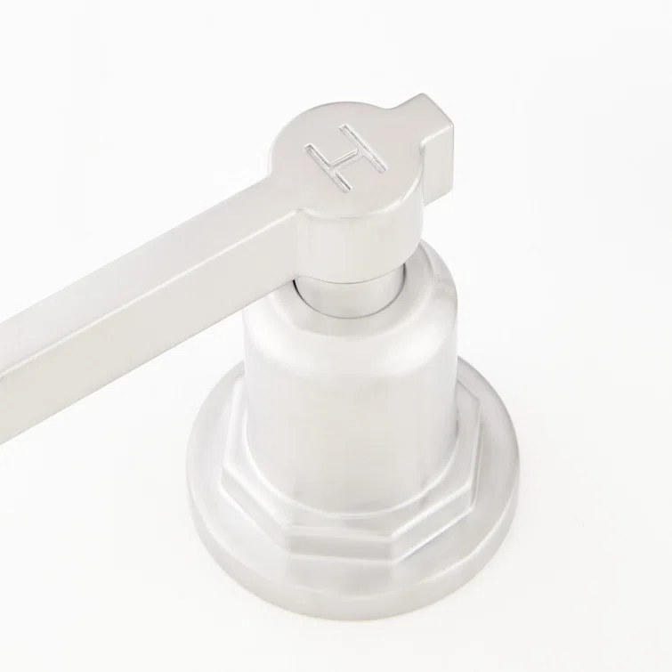 Greyfield 1.2 GPM Widespread Bathroom Faucet with Metal Lever Handles and Pop-Up Drain Assembly