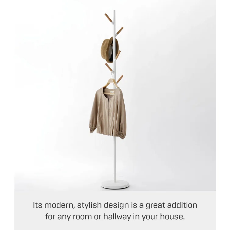 Yamazaki Home Coat Hanger, Steel, Weighted Base
