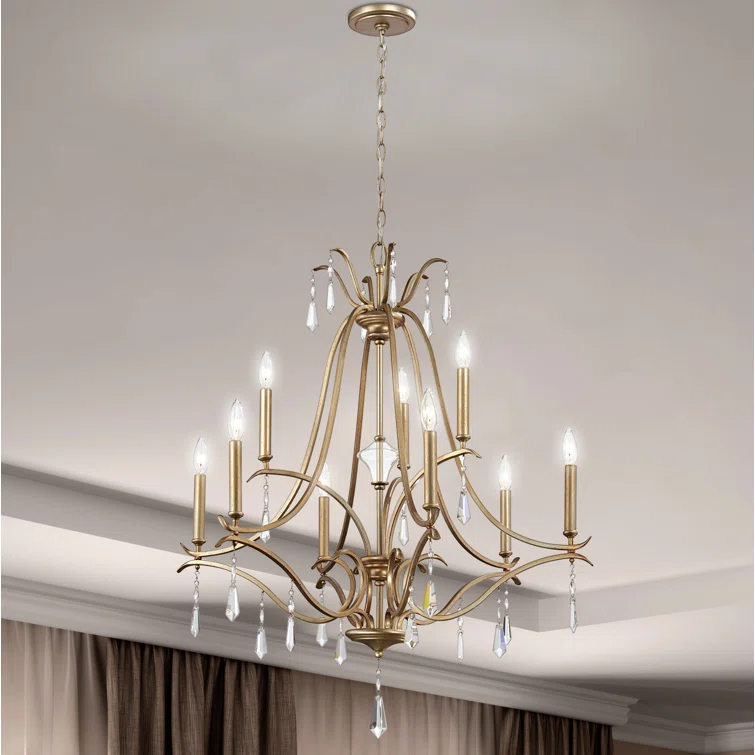 Vogan 9 - Light Dimmable Tiered Chandelier