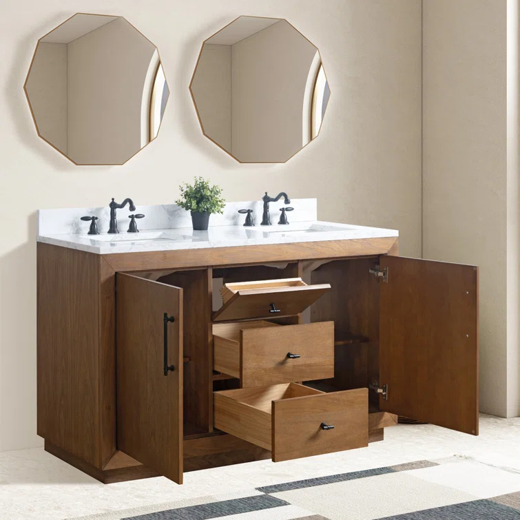 60" Double Bathroom Vanity Set with Top