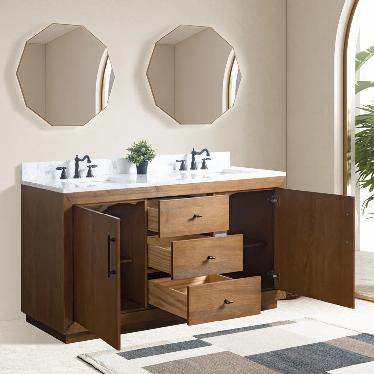 72" Free Standing Double Bathroom Vanity