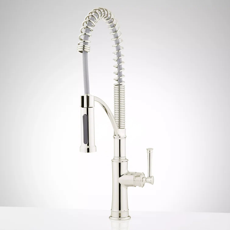 Beasley Single Hole Pre Rinse Pull Down Kitchen Faucet