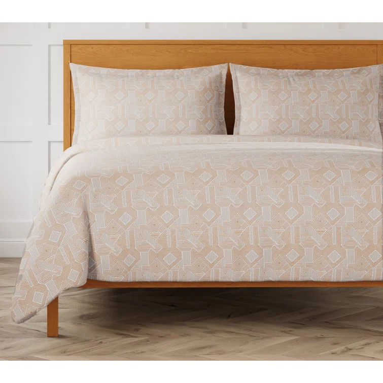 Met X Ann Gish Traditional Cotton Geometric Shapes Duvet Cover Set