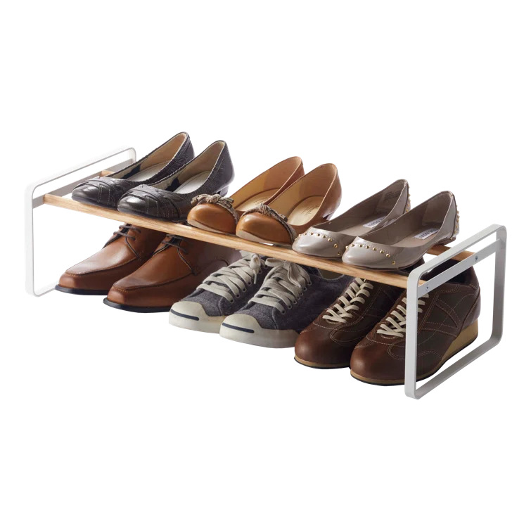 Yamazaki Home Shoe Rack, Steel, Expandable, Stackable