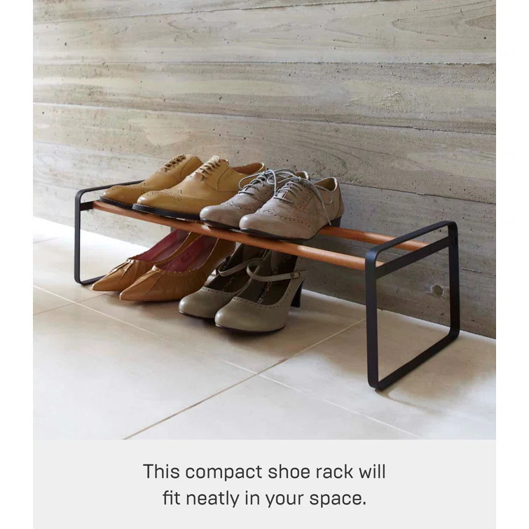 Yamazaki Home Shoe Rack, Steel, Expandable, Stackable
