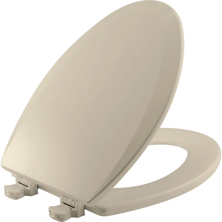 Bemis 1500EC Toilet Seat with Easy Clean & Change Hinges, Durable Wood