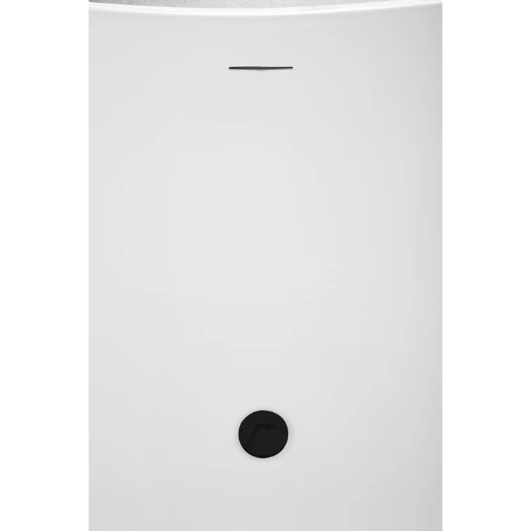 67" Streamline Soaking Freestanding Tub and Tray With Internal Drain