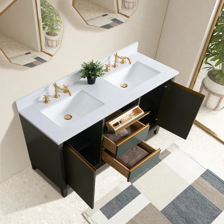 54 Double Bathroom Vanity with Top