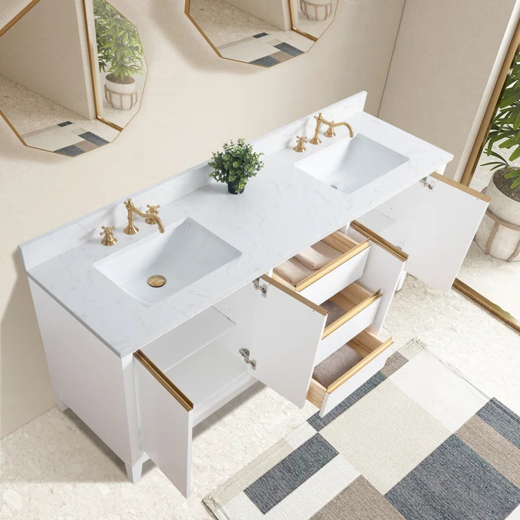 72 Double Bathroom Vanity with Top