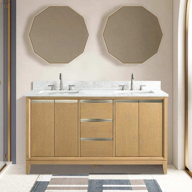 60 Double Bathroom Vanity with Top