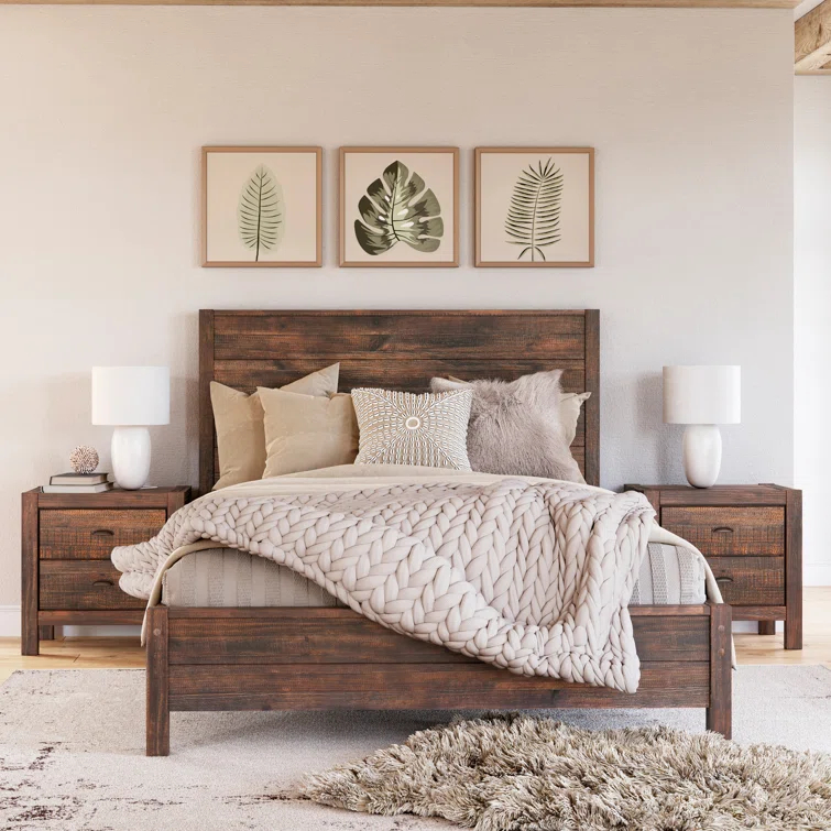 Montauk Solid Wood Panel Bed