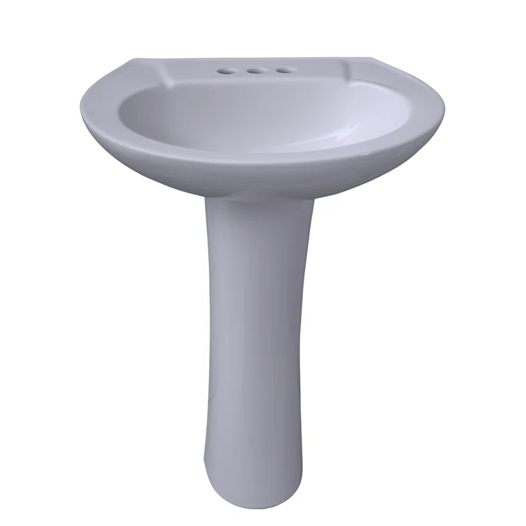 Barclay 14.75'' White Vitreous China Oval Bathroom Sink with Overflow