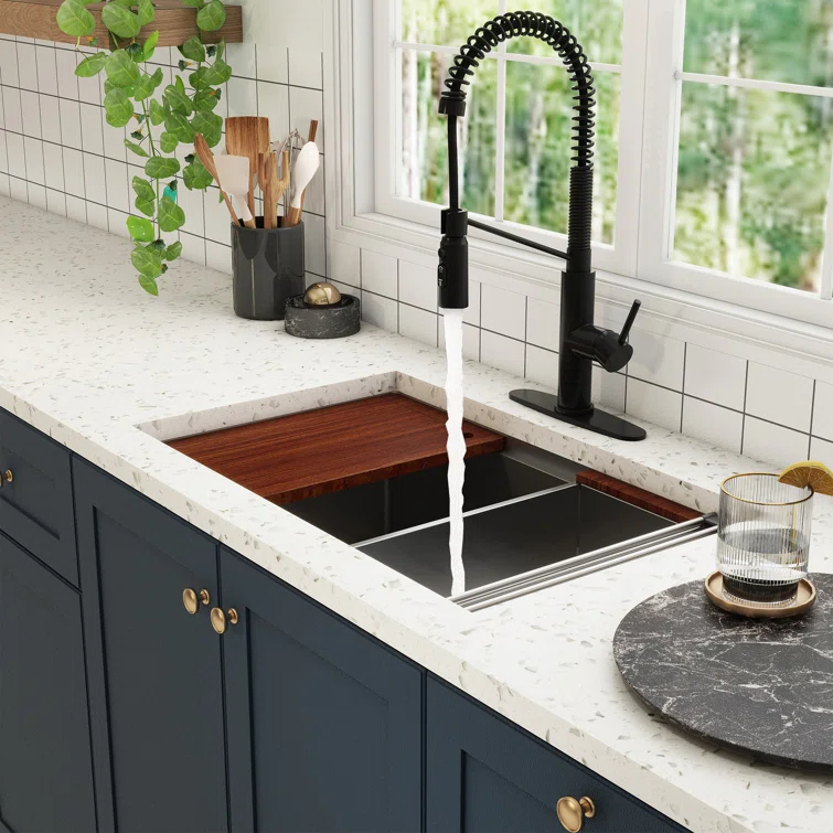 CASAINC 30" L X 19" W Single Bowl Stainless Steel Undermount Kitchen Sink With Faucet