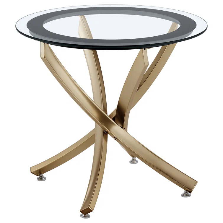 Brooke Glass Top End Table