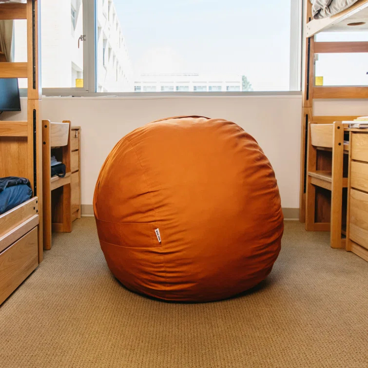 Big Joe Medium 3 Foot Foam Filled Bean Bag Chair with Soft Removeable Cover